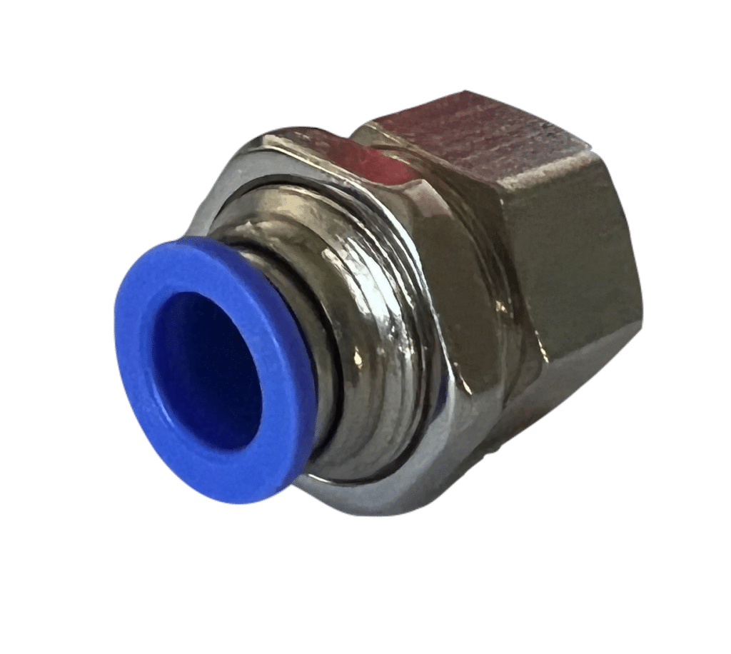 Pneumatic Push In Air Fittings Female Bulkhead 4mm (5/32) hose 1/8