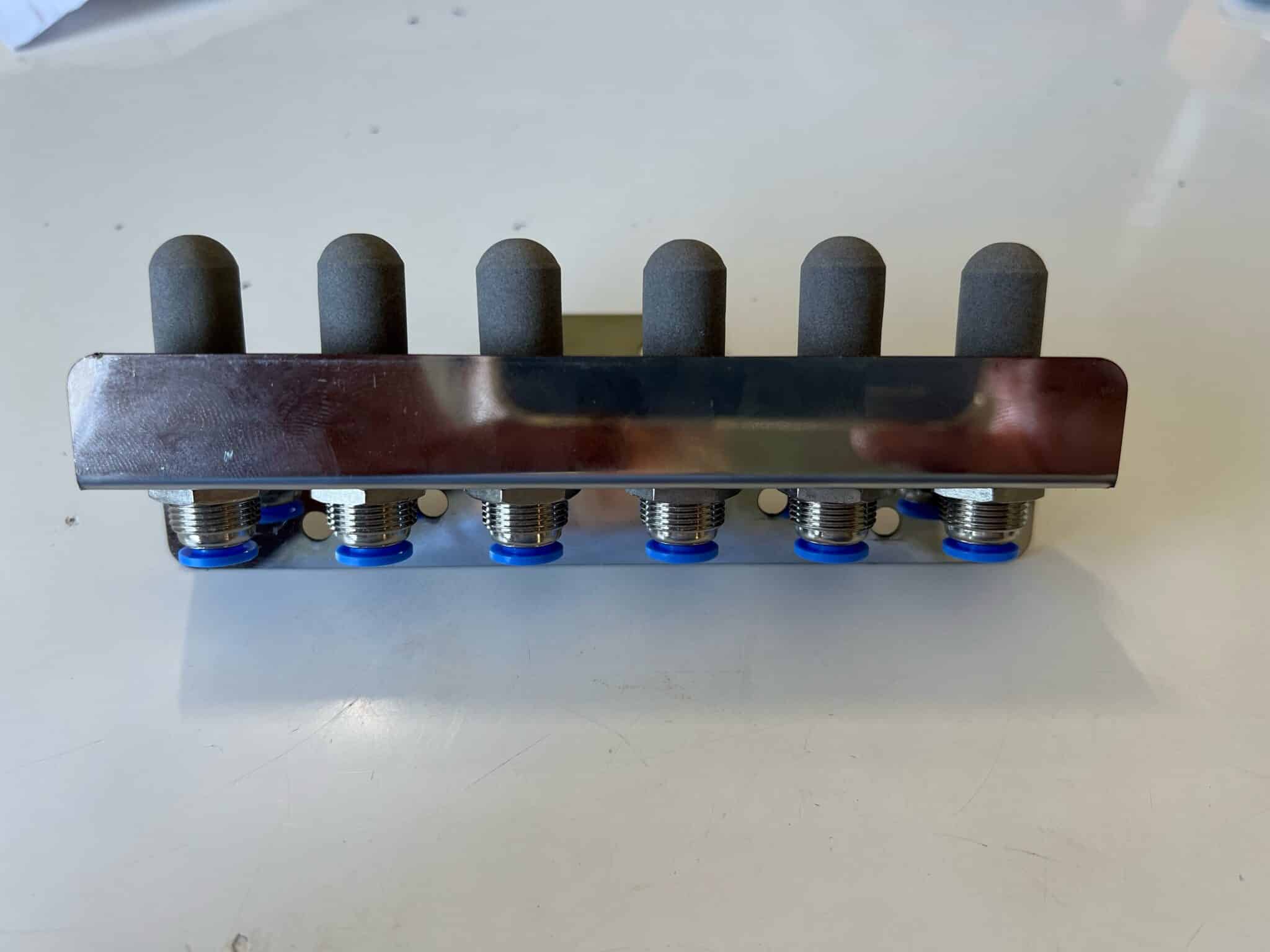 304 Stainless Steel Bracket 6 x Port Breather Manifold Air Parts