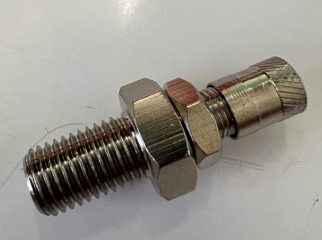 Industrial Quality Schrader Valve To M10 1 25 Thread With Retaining Nut 