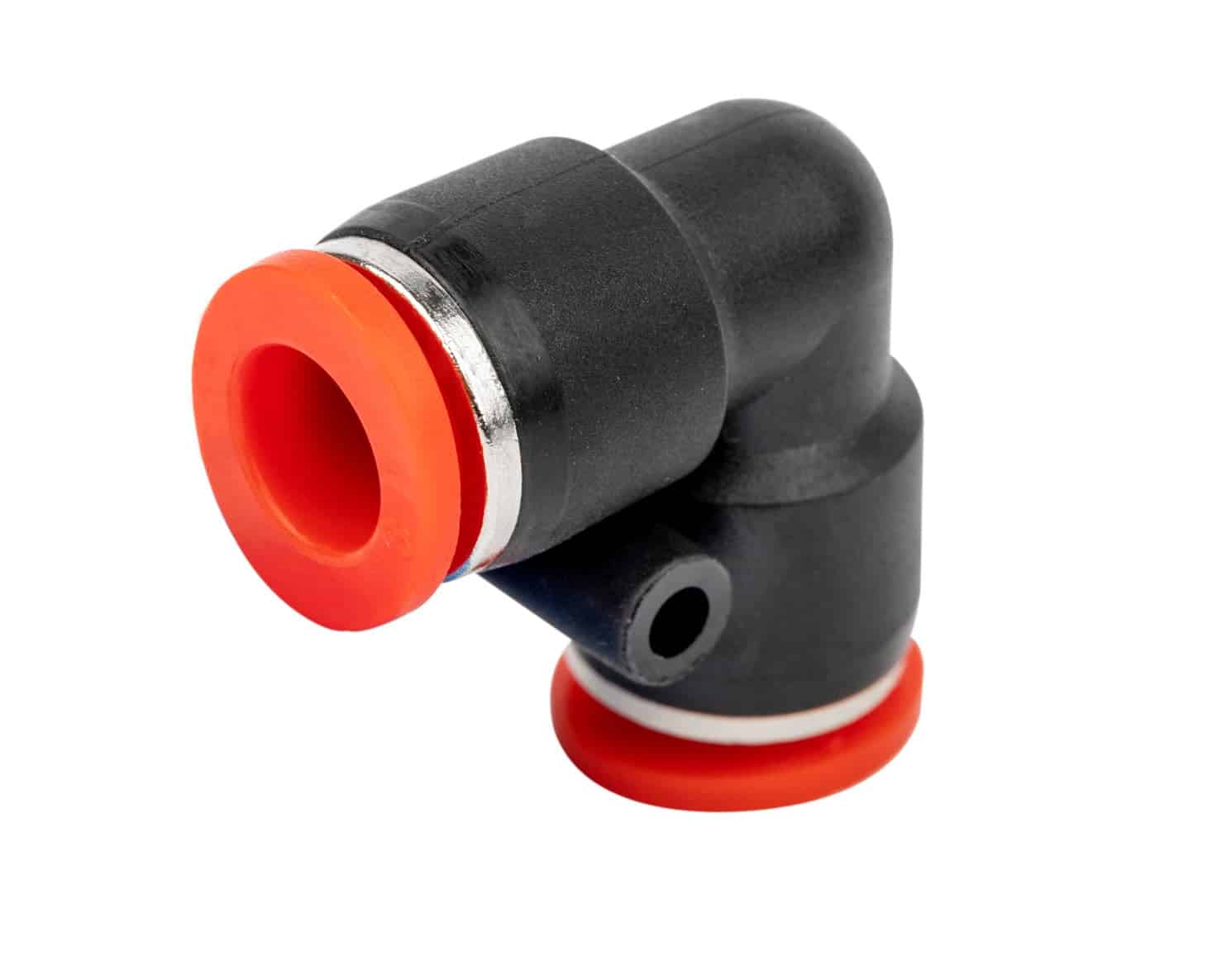 Pneumatic Push In Air Fittings Union Elbow 6mm hose RED Air Parts Australia.