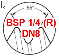 1/4 BSP DN8