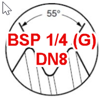 1/4 BSPP (G) DN8