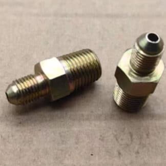 Hexagonal Nipple Straight UNF3/8 Male - R1/4 BSP Male plated brass Converter